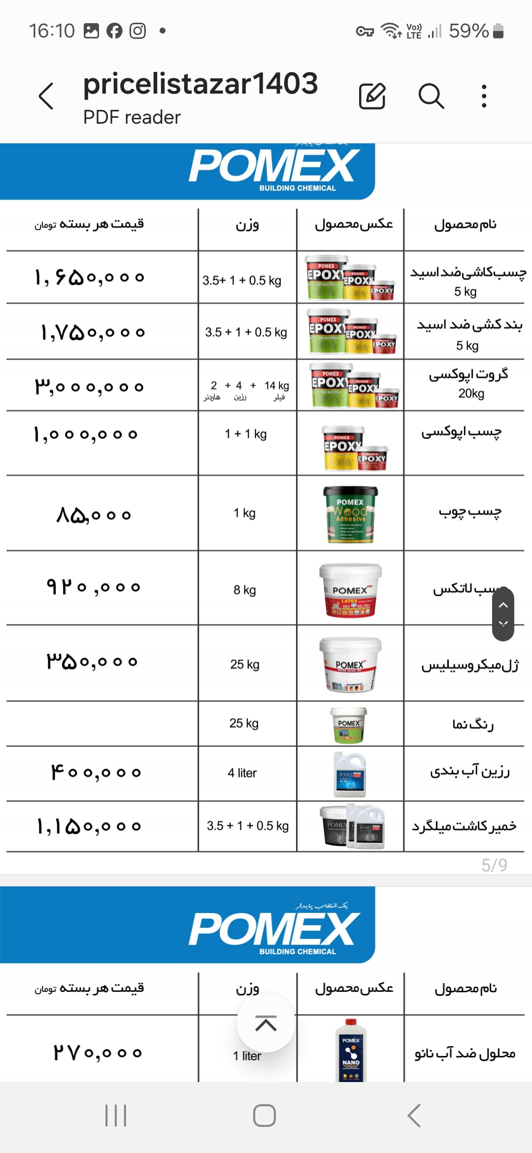 فروش انواع ابزار وچسب ساختمانی